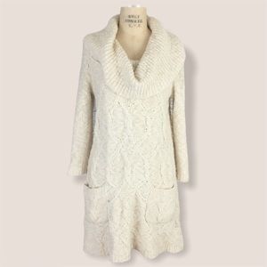Sleeping On Snow Anthro cable knit sweater dress
